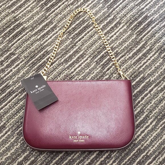 Kate Spade, NWT, Pochette, purse, handbag, Color blackberry